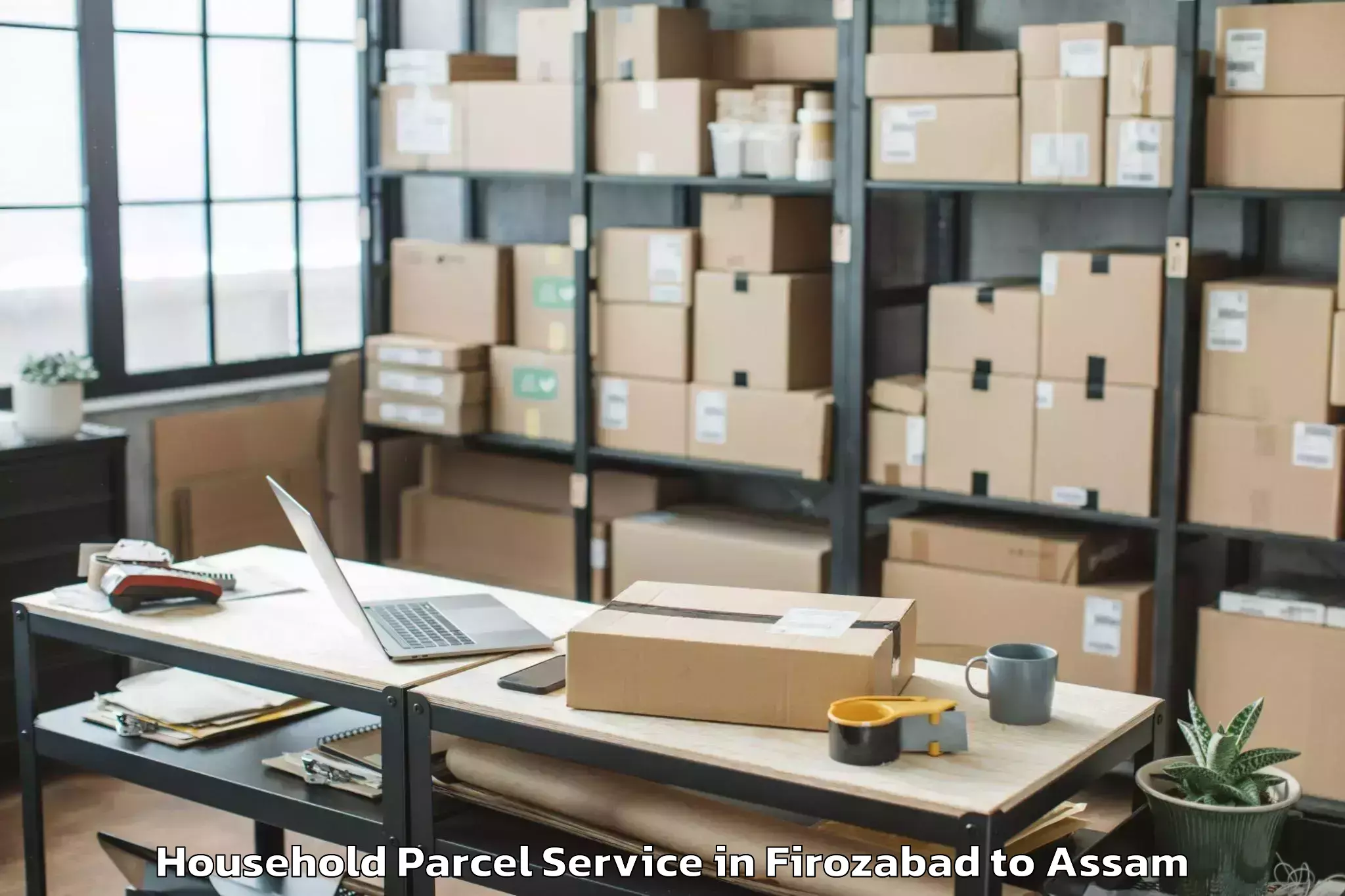 Reliable Firozabad to Narayanpur Lakhimpur Household Parcel